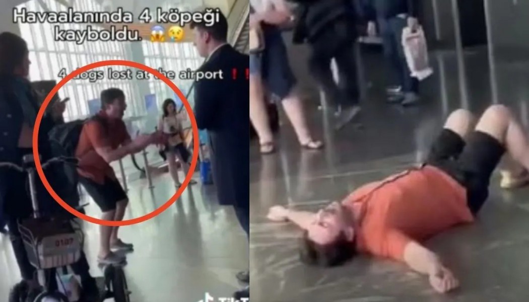 Χαμός σε αεροδρόμιο της Τουρκίας! Έχασε τα σκυλιά του και έκανε σαν τρελός (ΒΙΝΤΕΟ)