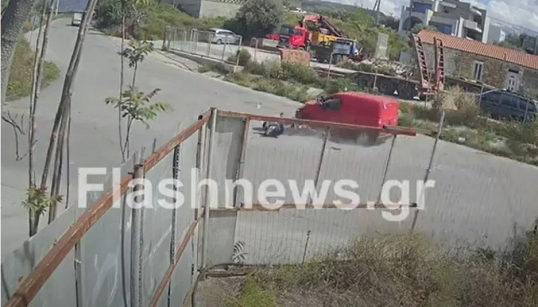 Σοκάρει: Νέο αποκαλυπτικό βίντεο από το τροχαίο με τον διανομέα στα Χανιά – Στον εισαγγελέα ο οδηγός του βαν 
