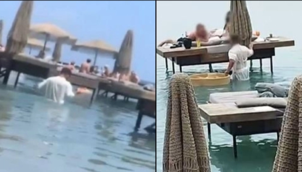 Νέο βίντεο ντροπής από το Beach Bar στη Ρόδο - Δεν είναι μόνο ο σερβιτόρος στη θάλασσα - Δείτε το!