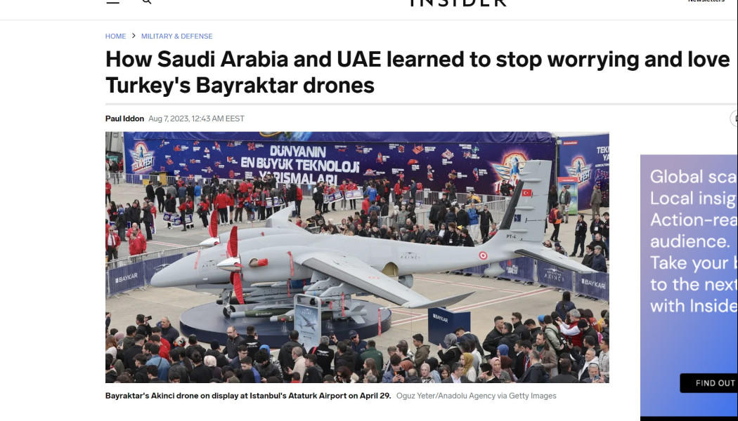 Αποκάλυψη από... Insider! Γιατί οι Άραβες επιλέγουν τουρκικά drone;