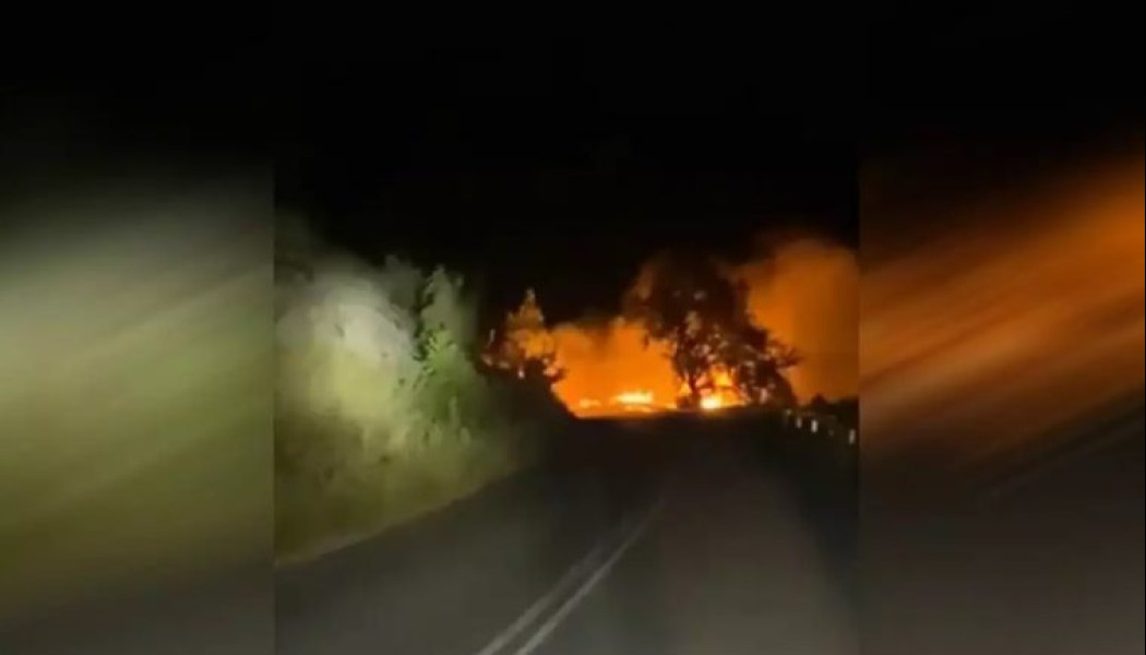 ΒΙΝΤΕΟ-ΣΟΚ από Κοζάνη - "Λαμπάδιασε" αυτοκίνητο και οι φλόγες έφτασαν στα δέντρα