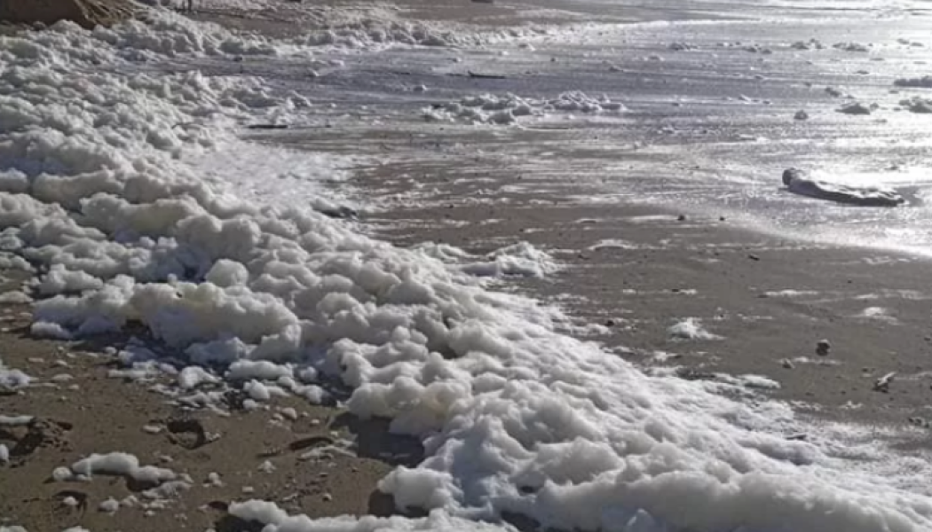 Γέμισε αφρούς παραλία της Κρήτης – Το εντυπωσιακό φαινόμενο "Capuccino coast"