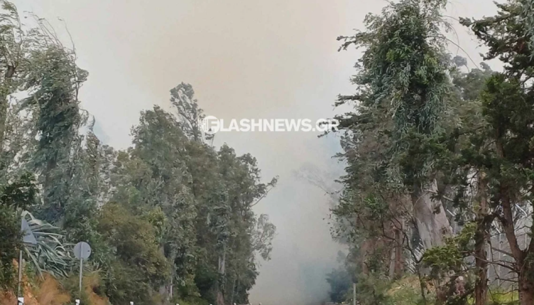 Φωτιά κοντά στον Ναύσταθμο στη Σούδα – Εκκενώθηκε ο οικισμός – Μήνυμα 112