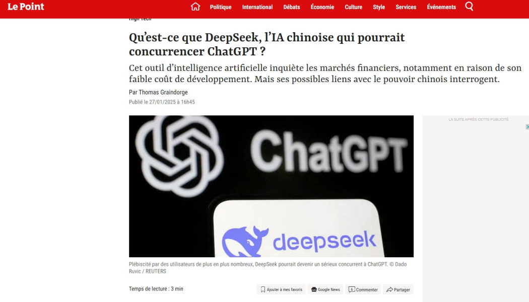 DeepSeek: Ποιους κίνδυνους ελλοχεύει το κινέζικο ChatGPT