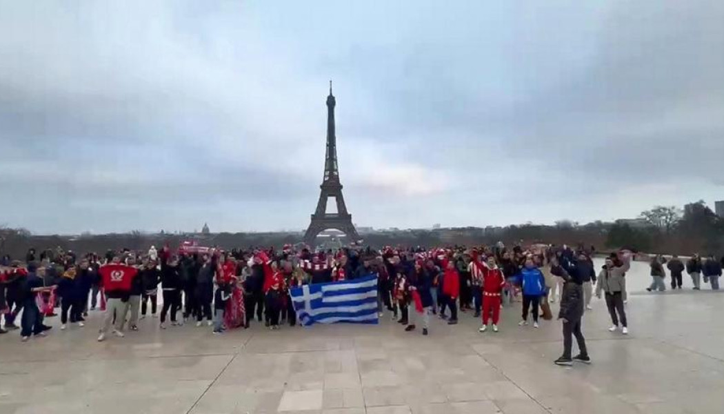 Ερυθρόλευκη παράνοια στο Παρίσι! Πάρτι των οπαδών του Ολυμπιακού (vid)