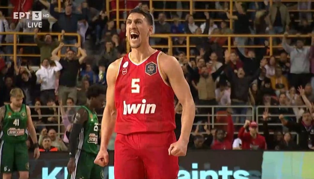 Τρελό buzzer beater τρίποντο Λαρεντζάκη και έξαλλος πανηγυρισμός! (ΒΙΝΤΕΟ)