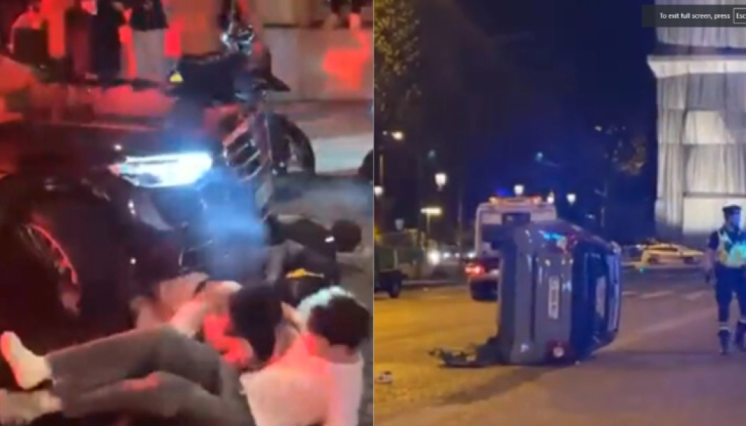 Σοκ στο Παρίσι! Αμάξι πέρασε μέσα απ’ το πλήθος και παρέσυρε φιλάθλους
