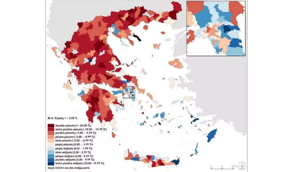Εθνική τραγωδία το δημογραφικό της Ελληνικής Περιφέρειας