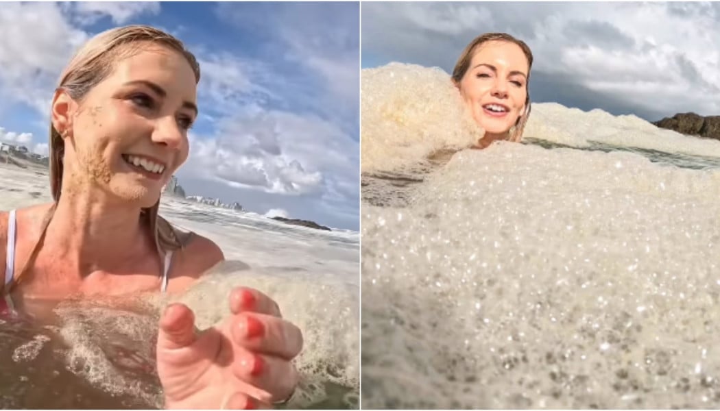 Influencer βούτηξε σε θαλάσσιο βόθρο - Αηδία - Σ@@@ στο πρόσωπο (BINTEO)