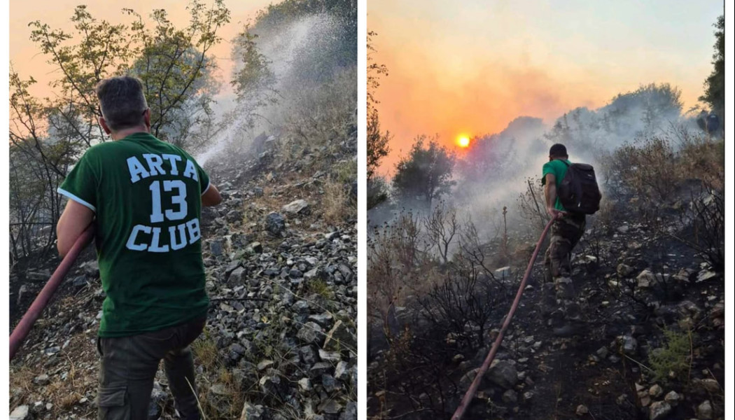 Η Θύρα 13 Άρτας μέσα στη φωτιά δίπλα στους πυροσβέστες (ΒΙΝΤΕΟ)