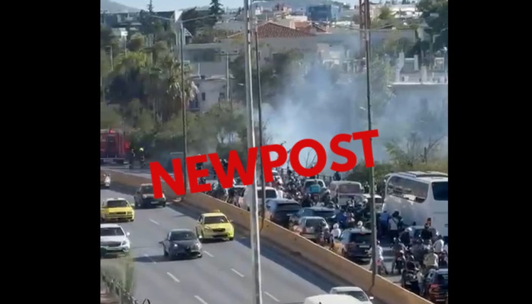 Φωτιά σε αυτοκίνητο στη Λεωφόρο Κηφισίας: Τεράστιο μποτιλιάρισμα (Βίντεο) 