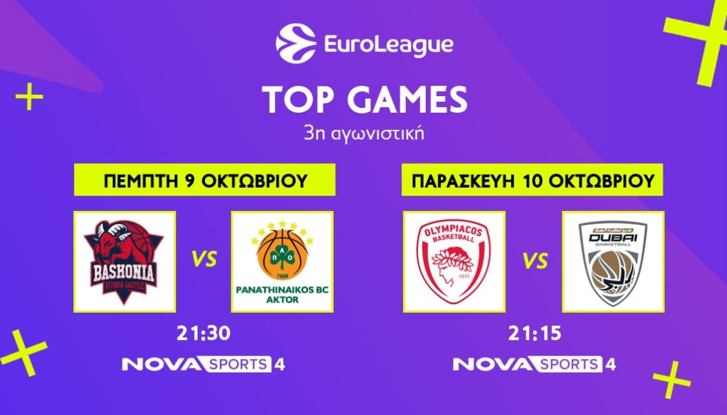 Πανδαισία με EuroLeague, EuroCup & Αθηναϊκό στο παρκέ του Novasports!