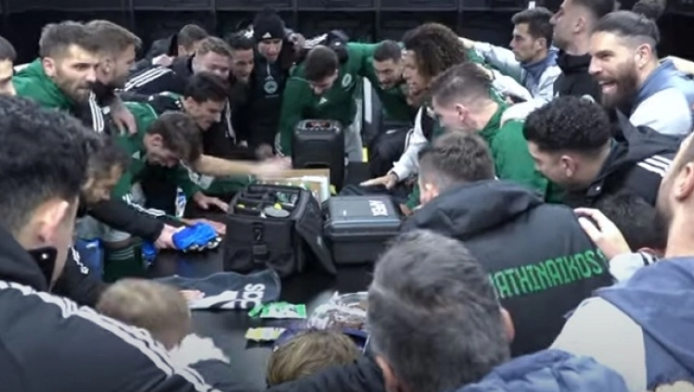 O όρκος νίκης των παικτών του ΠΑΟ, οι φωνές Τερίμ και το ντεμπούτο Λημνιού - Η παρακάμερα του ματς με ΑΕΚ (vid)