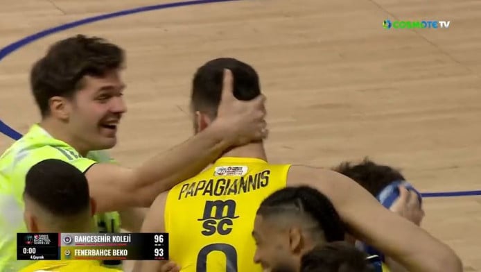 Διαστημικό buzzer beater Παπαγιάννη! Το έβαλε από το σπίτι του και έσωσε τη Φενέρ (ΒΙΝΤΕΟ)