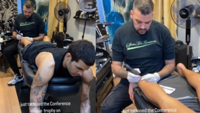 Χτύπησε τατουάζ με την κούπα του Conference ο Μιλτιάδης Μαρινάκης (ΒΙΝΤΕΟ)