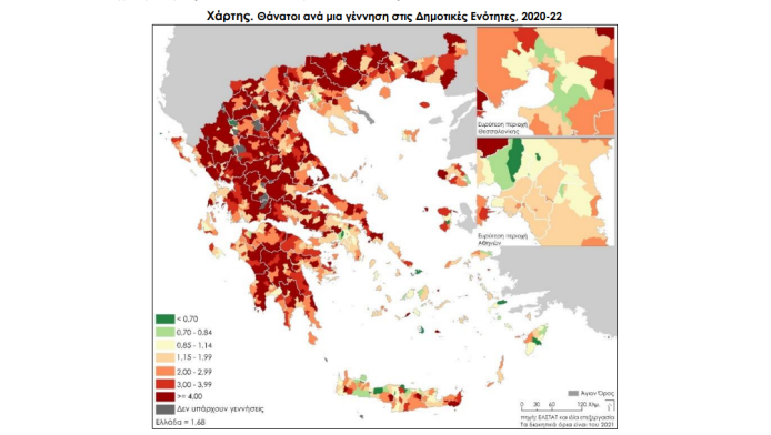 Στοιχεία ΣΟΚ για το δημογραφικό! Υπεροχή των θανάτων έναντι των γεννήσεων