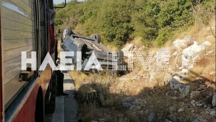 Τροχαίο με δύο αδέλφια στην Ηλεία: Νεκρός ο ένας μετά από ανατροπή του ΙΧ