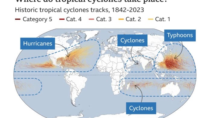 Πώς επηρεάζει η κλιματική αλλαγή τους τυφώνες;