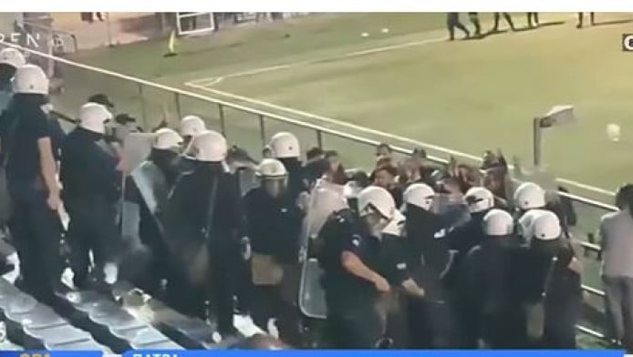 Σοβαρά επεισόδια στην Πάτρα μετά τον τελικό κυπέλλου ερασιτεχνών (ΒΙΝΤΕΟ)