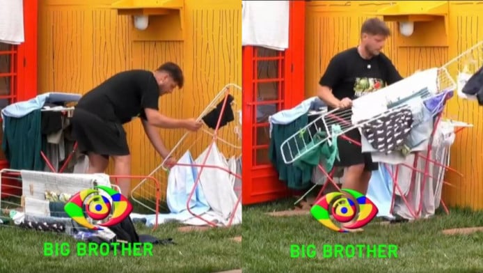 Το απόλυτο έπος στο Big Brother: Έβαλαν τον αγρότη να απλώσει τα ρούχα (Vd)