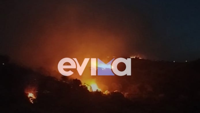 Δύσκολη νύχτα στην Εύβοια - Η φωτιά απειλεί δεκάδες σπίτια (ΦΩΤΟ - ΒΙΝΤΕΟ)