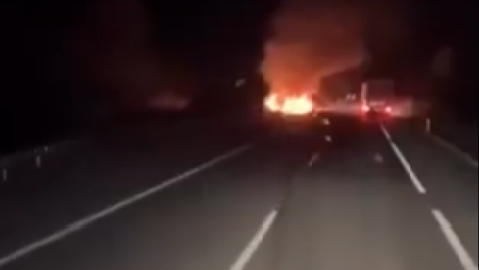 Ντιόγκο Ζότα: Βίντεο σοκ από την ώρα του δυστυχήματος, στις φλόγες το αμάξι