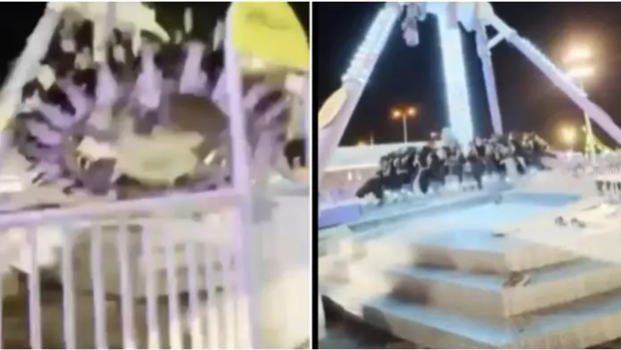 Σοκαριστικό ατύχημα σε λούνα παρκ στη Σ. Αραβία - Video που κόβει την ανάσα