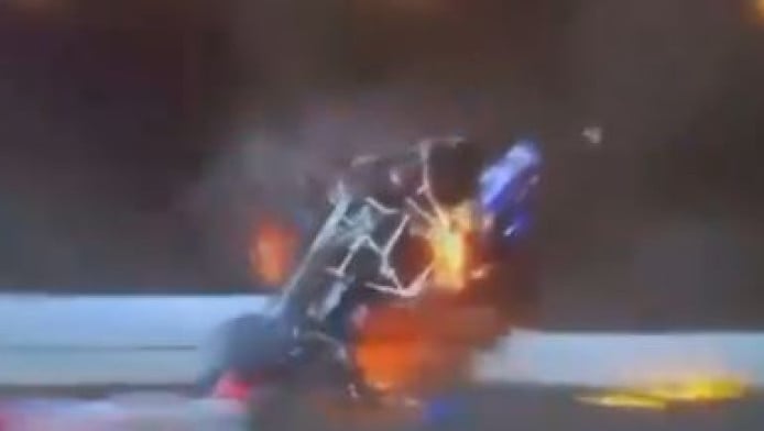 Τρομακτικό τροχαίο σε αγώνα Nascar - Αυτοκίνητο πήρε φωτιά (ΒΙΝΤΕΟ)