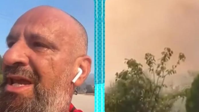 Έκλαψε στον "αέρα" ο Γρηγόρης Μπάκας! Πώς η φωτιά έφτασε στο σπίτι του (VD)