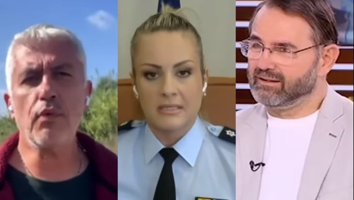Τάκης Χατζής "σκίζει" αστυνομικούς που παριστάνουν τους δημοσιογράφους