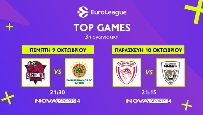 Πανδαισία με EuroLeague, EuroCup & Αθηναϊκό στο παρκέ του Novasports!