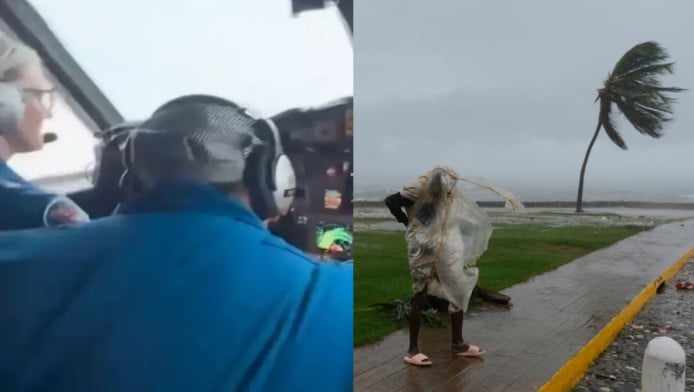 Μέσα στο "μάτι" του τυφώνα "Μελίσσα" - Viral-βίντεο από το κόκπιτ!