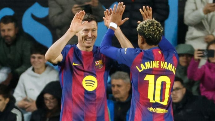 Σούπερ ο Λεβαντόφσκι - 4άρα και πλησίασε τη Ρεάλ η Μπαρτσελόνα (Vid)