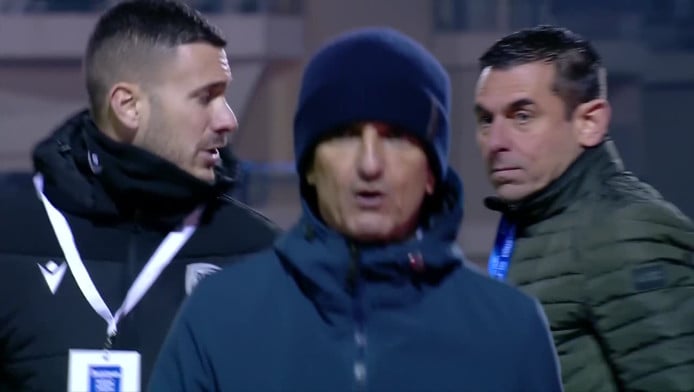 Τον έπιασε η κάμερα: Δείτε το ξέσπασμα Λουτσέσκου στη Λιβαδειά (ΒΙΝΤΕΟ)