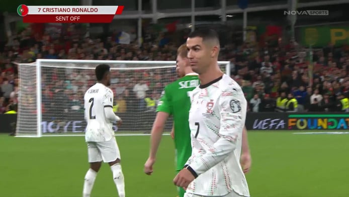 Πρώτη αποβολή του Ρονάλντο με την εθνική Πορτογαλίας (BINTEO)