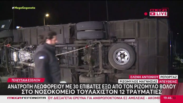 Σκύλος "ανέτρεψε" το λεωφορείο στον Βόλο - Τι αναφέρουν αυτόπτες μάρτυρες