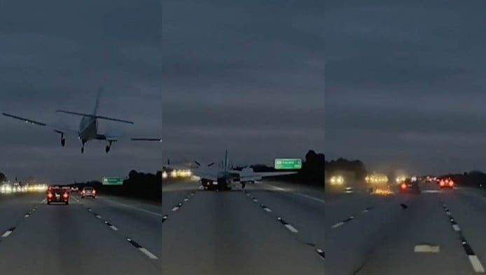 Αεροπλάνο προσγειώθηκε πάνω σε… εν κινήσει αυτοκίνητο - Σώθηκε η οδηγός!