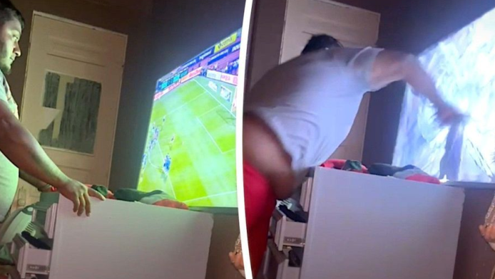 Απίστευτο σκηνικό! Έχασε η ομάδα του & διέλυσε το σπίτι (vid)