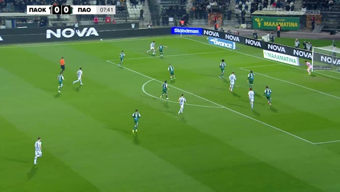 Μια ανάσα από γκολ ο ΠΑΟΚ! Δοκάρι σε τρομερό σουτ του Οζντόεφ (vid)