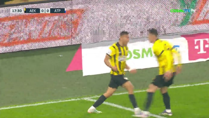 Προβάδισμα για ΑΕΚ με τρομερή κεφαλιά Πινέδα (vid)