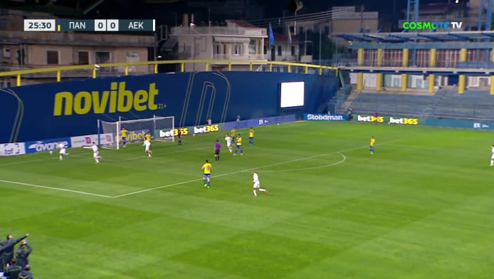 Απίθανη γκάφα στην άμυνα του Παναιτωλικού και 0-1 με Πινέδα η ΑΕΚ! (ΒΙΝΤΕΟ)