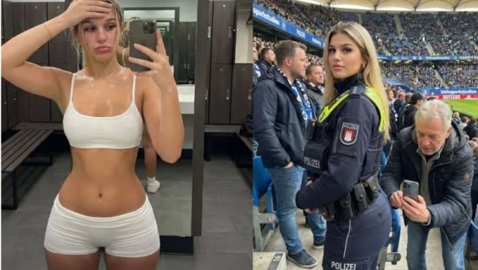 Aστυνομικός «έβαλε φωτιά» στο γήπεδο: Οπαδοί φωτογράφησαν τα οπίσθια της!