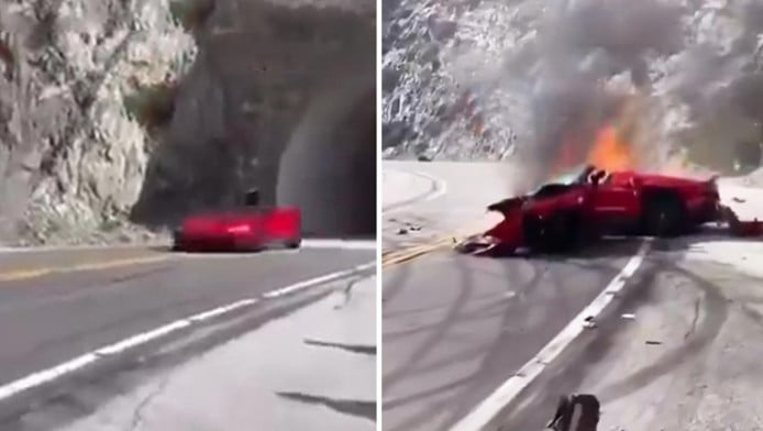 Θανατηφόρο τροχαίο Βινς Ζαμπέλα: H πρόσκρουση και η έκρηξη (ΒΙΝΤΕΟ)