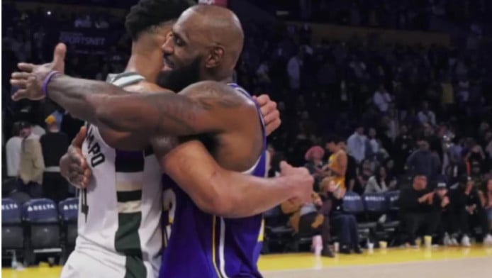 Η αγκαλιά Γιάννη - ΛεΜπρόν και ο αμοιβαίος σεβασμός (ΒΙΝΤΕΟ)