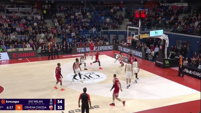 Τρομερή ανατροπή Ερυθρού Αστέρα στο Μιλάνο - “Πάγωσε” την Αρμάνι (Hls)