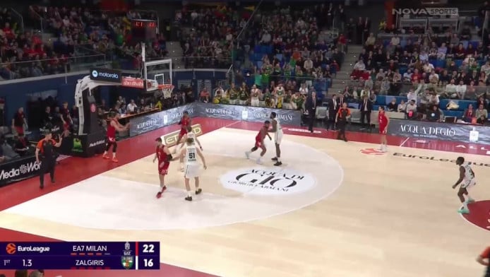 Διπλό με ανατροπή η Ζαλγκίρις στο Μιλάνο (Ηighlights)