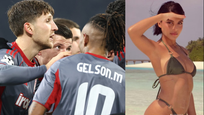 Ο MVP του Ολυμπιακού είχε την πανέμορφη σύντροφό του στην εξέδρα! (ΦΩΤΟ)