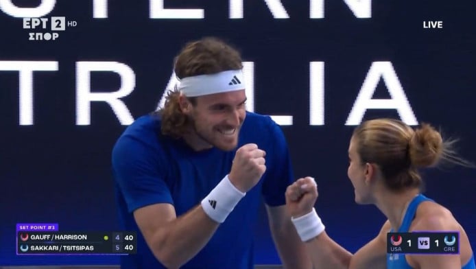 Τσιτσιπάς-Σάκκαρη πάλεψαν, άλλα λύγισαν από τις ΗΠΑ (ΒΙΝΤΕΟ)