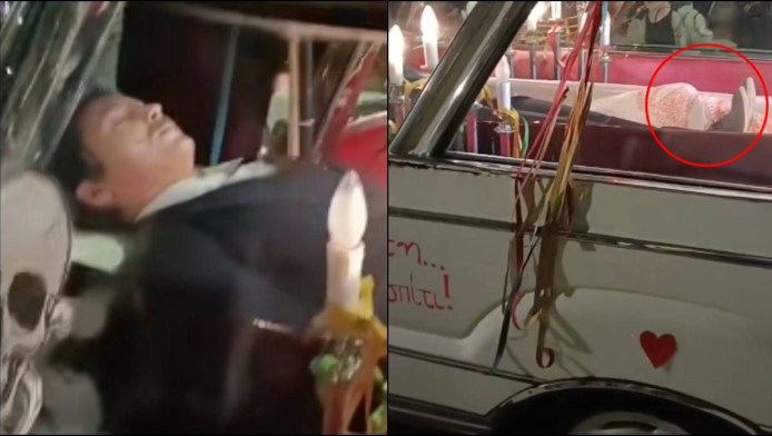 Ελλάδα 2.0: Τύπισσα ντύθηκε… νεκρή μέσα σε νεκροφόρα για το καρναβάλι! 