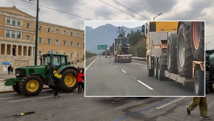 Αγρότες: Φόρτωσαν τα τρακτέρ τους σε φορτηγά και κατεβαίνουν στο Σύνταγμα